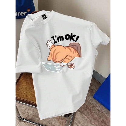 100 Cotton Casual Men's Short-Sleeve Crew-Neck T-Shirt